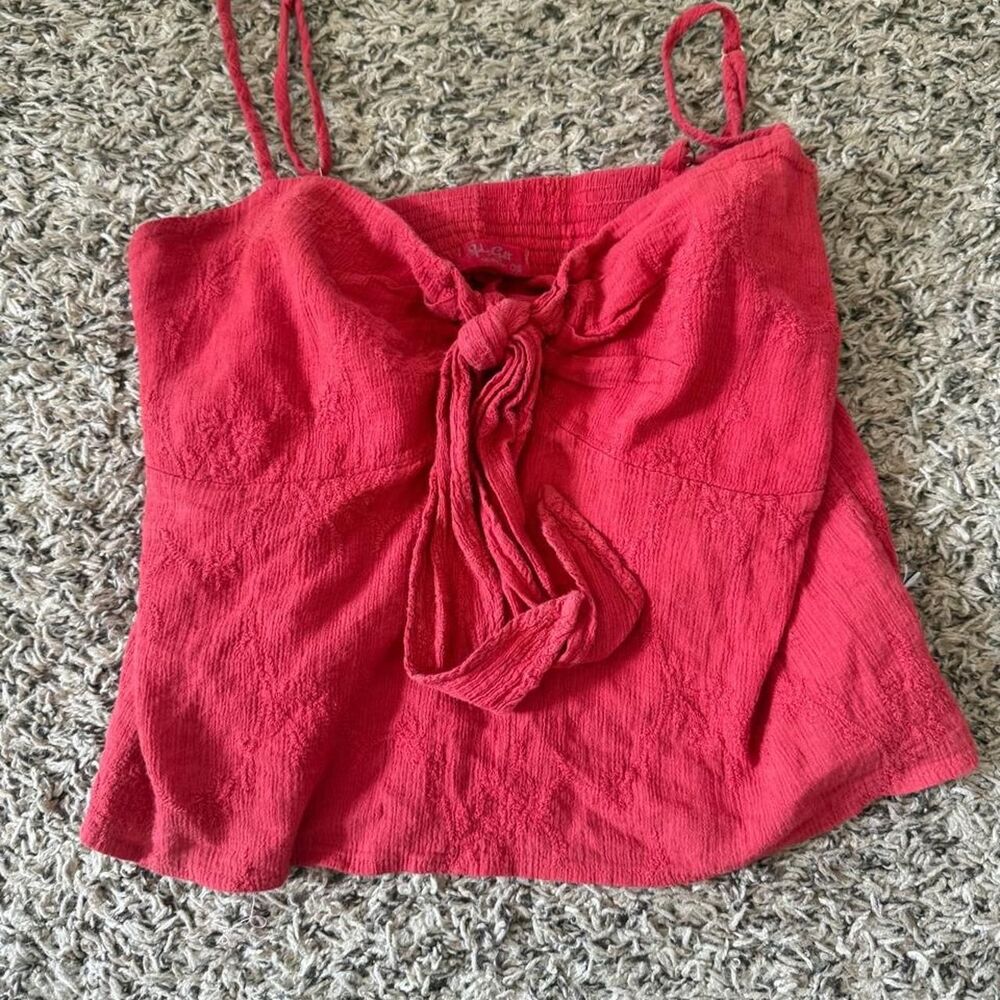 Brandy-melville Women's Red and Pink Vest